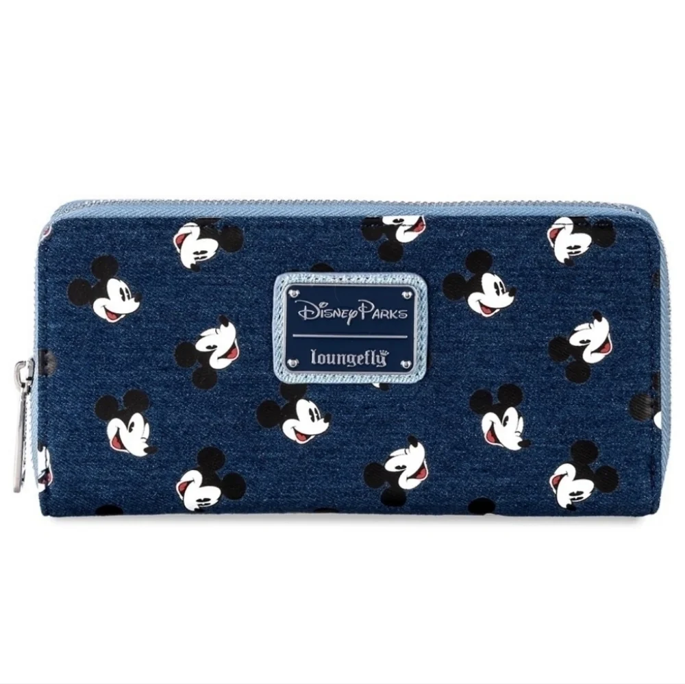 Loungefly Mickey Denim Disney Parks Wallet